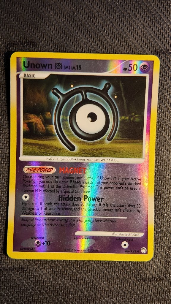 Unown [M] 66 Mysterious Treasures | Pokemon kaart, Ophalen, Zo goed als nieuw, Losse kaart, Foil