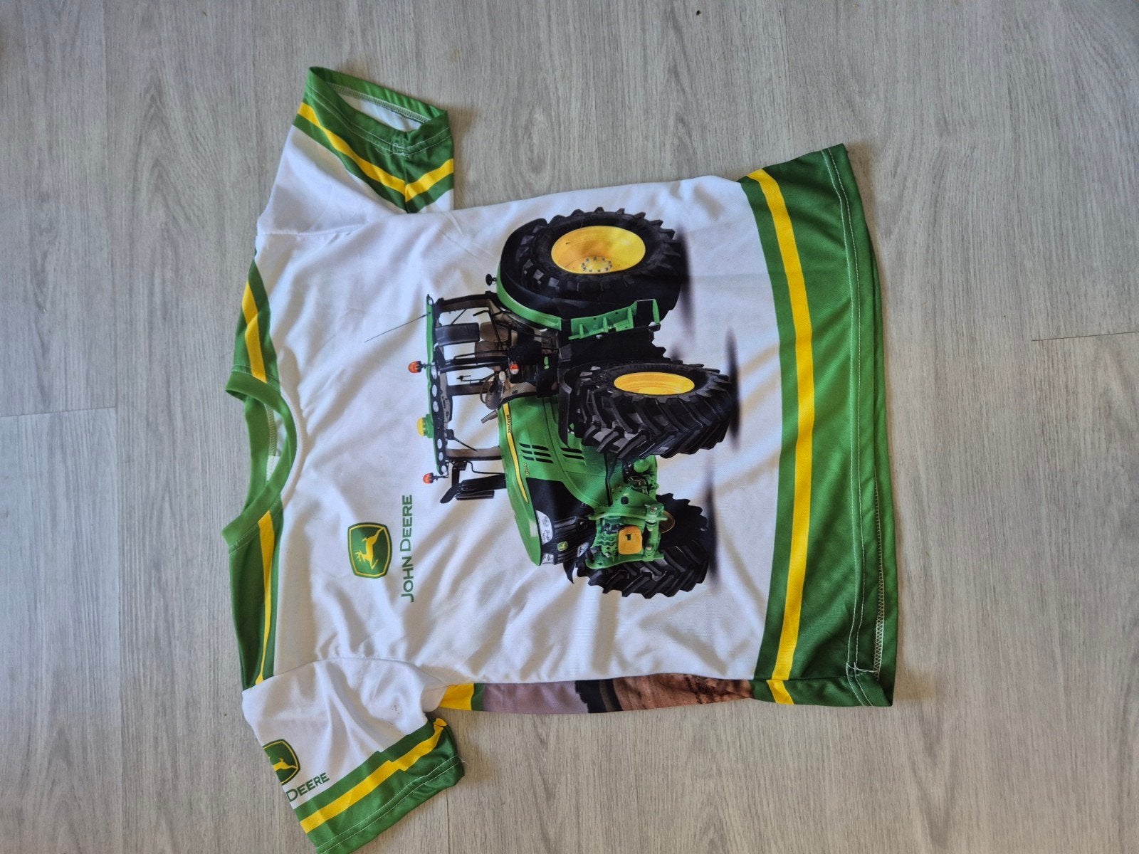 T-shirt met John Deere tractor print, John Deere, Wit, Overige maten, Ophalen of Verzenden