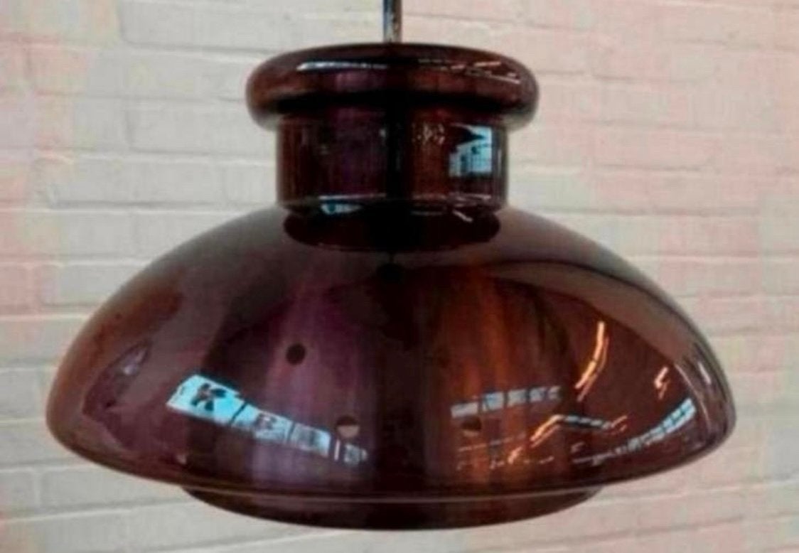 Lamp schitterende paarse hanglamp Doria Leuchten Duitsland, Huis en Inrichting, Lampen | Hanglampen, Ophalen of Verzenden