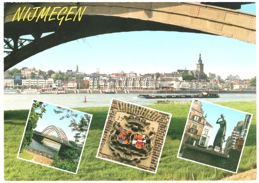 993277 Nijmegen Gld Waal Postzegel afgeweekt, Ophalen of Verzenden, 1960 tot 1980, Gelopen, Gelderland