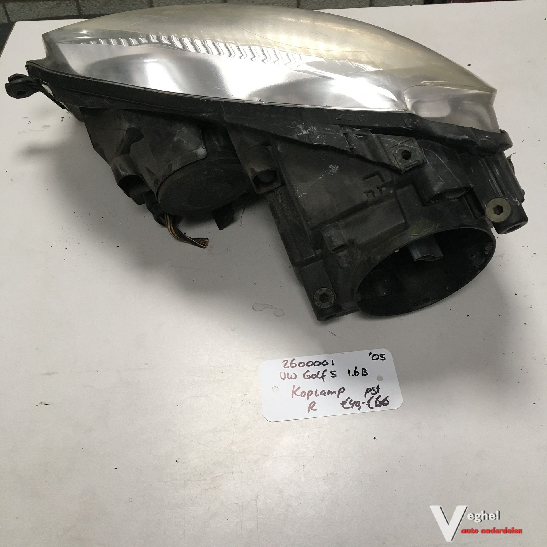 Vw Golf 5 1.6B 2005 5drs 2600001   Koplamp Rechts  1K6 941 0, Gebruikt, -, -, Ophalen of Verzenden