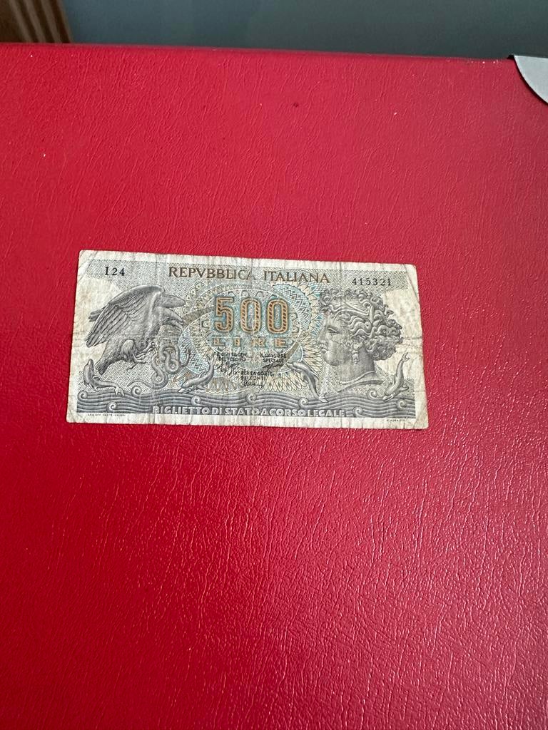 Zeldzaam Italiaans 500 Lire biljet, Ophalen of Verzenden, Italië, Los biljet