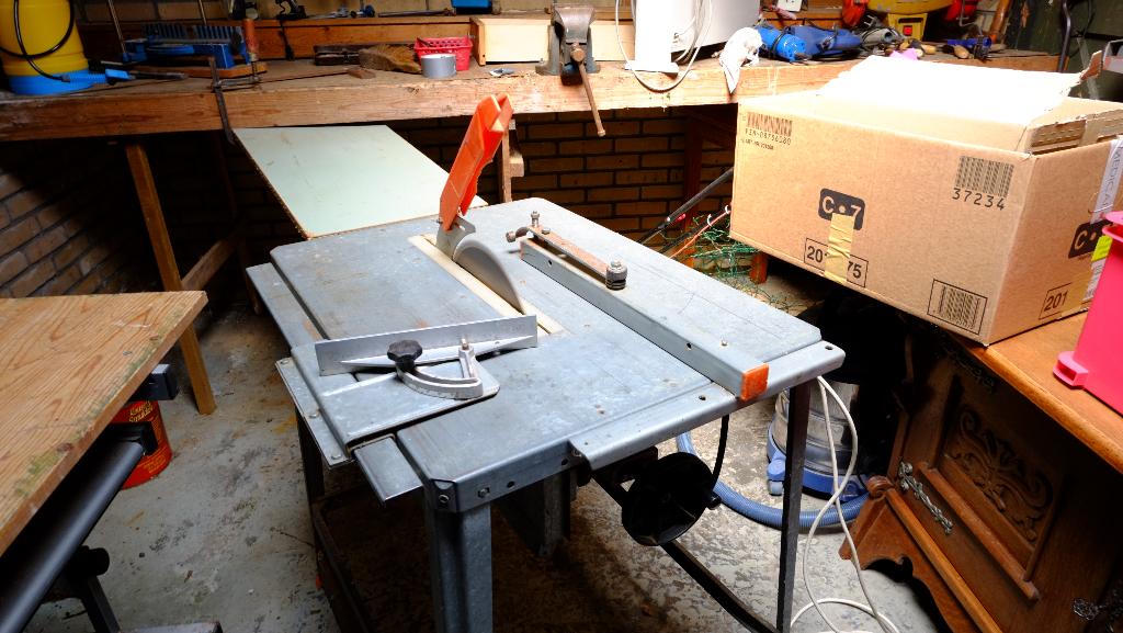Cirkelzaag tafel, Ophalen, Gebruikt, Cirkelzaag, Scheppach