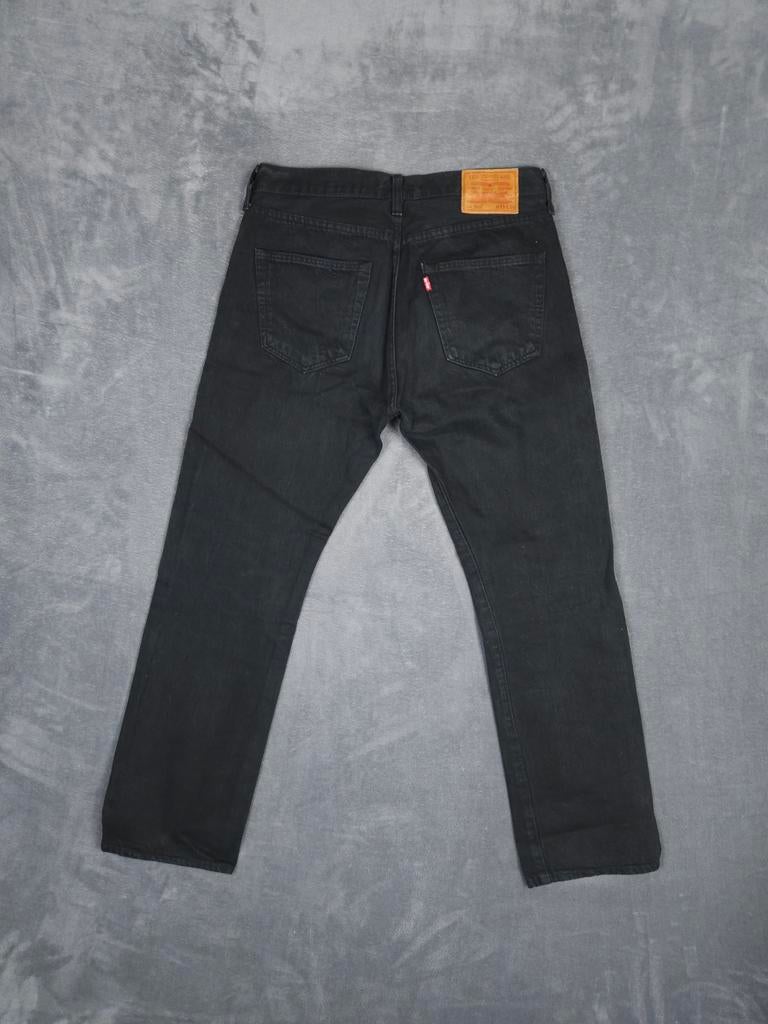 Levis 501 Broek W33 L30 Straight Fit Zwart Denim Jeans., ., Zwart, Ophalen of Verzenden, Zo goed als nieuw