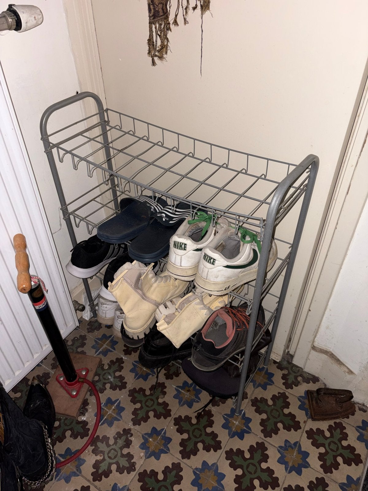 Metalen schoenenrek met 3 niveaus, Huis en Inrichting, Kasten | Schoenenrekken, Ophalen, Gebruikt