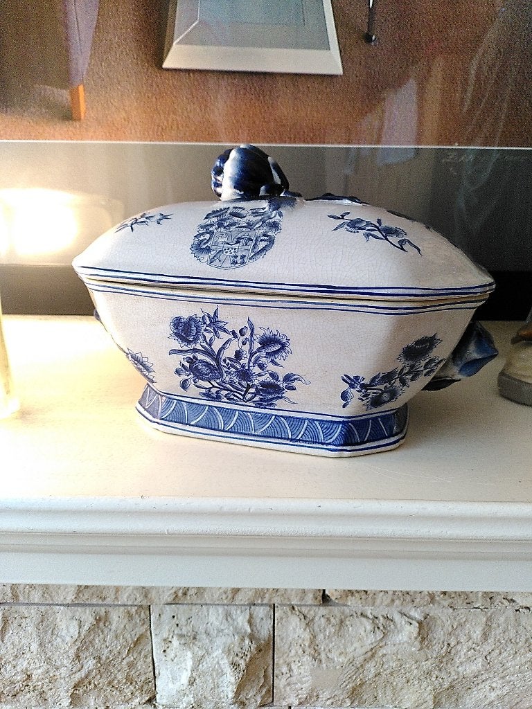 Oude terrine Delfts Blauw, Antiek en Kunst, Antiek | Servies los, Ophalen of Verzenden