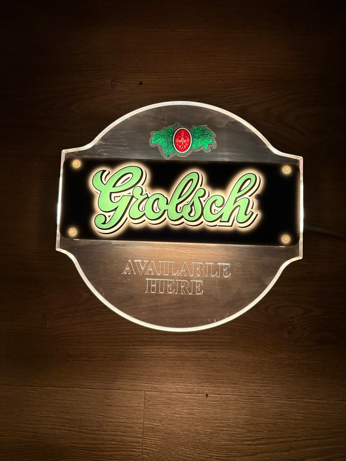 Grolsch Lichtreclame - Vintage Bier Reclamebord, Ophalen of Verzenden, Gebruikt, Reclamebord, Plaat of Schild, Grolsch