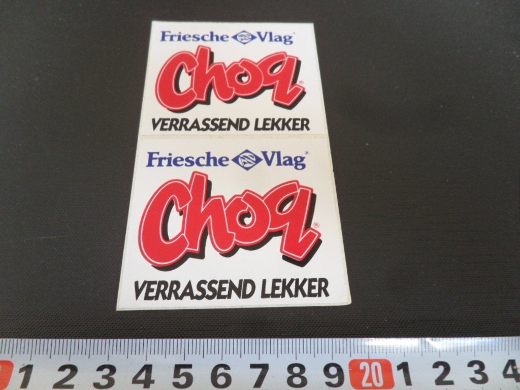 sticker Friesche Vlag CHOQ verrassend lekker *, Ophalen, Zo goed als nieuw