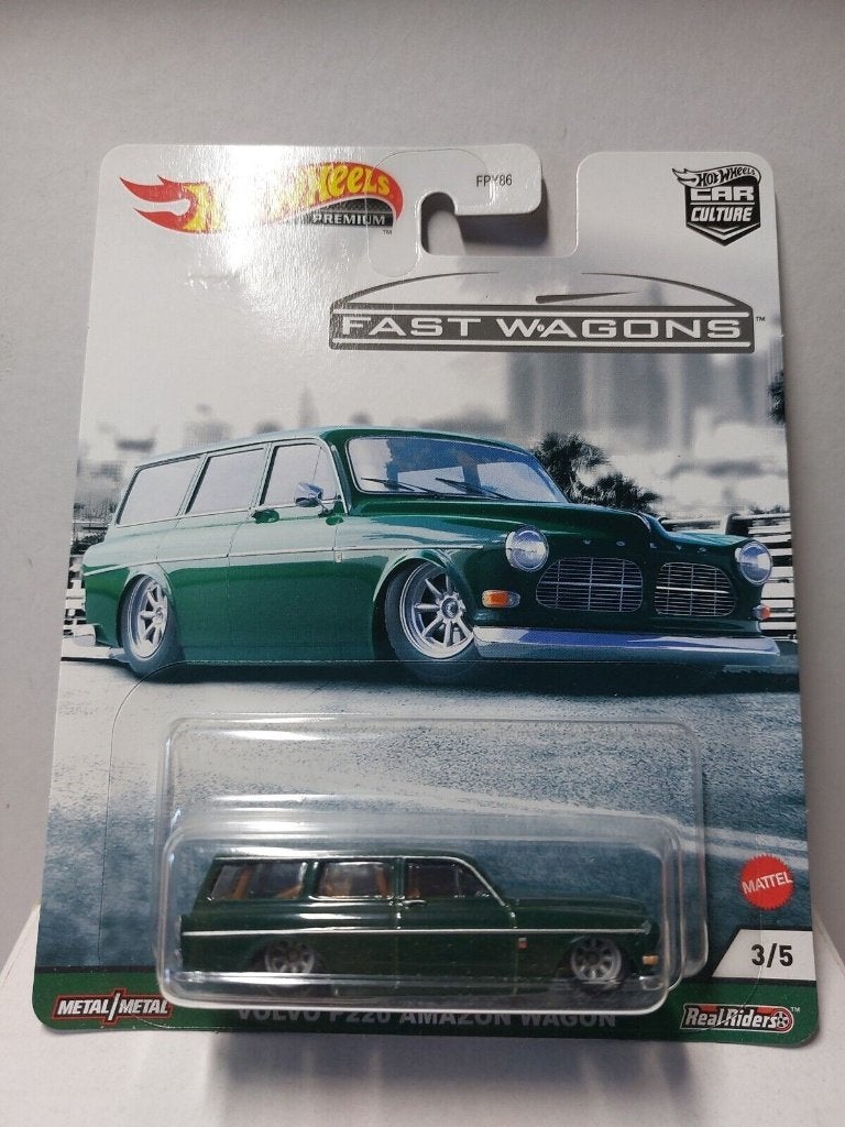 Hot Wheels Volvo P220 Amazon Wagon Fast Wagons groen, Ophalen of Verzenden, Nieuw, Auto