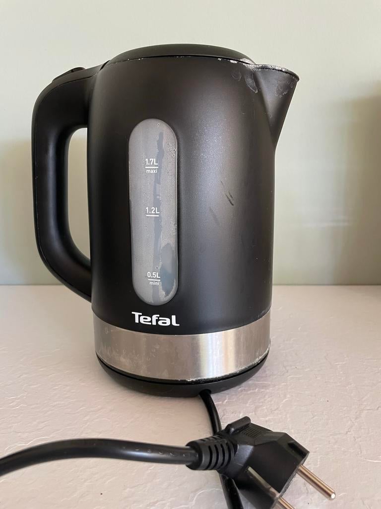 Tefal waterkoker 1.7L - Zwart, 1 tot 2 liter, Ophalen, Gebruikt, Draadloos