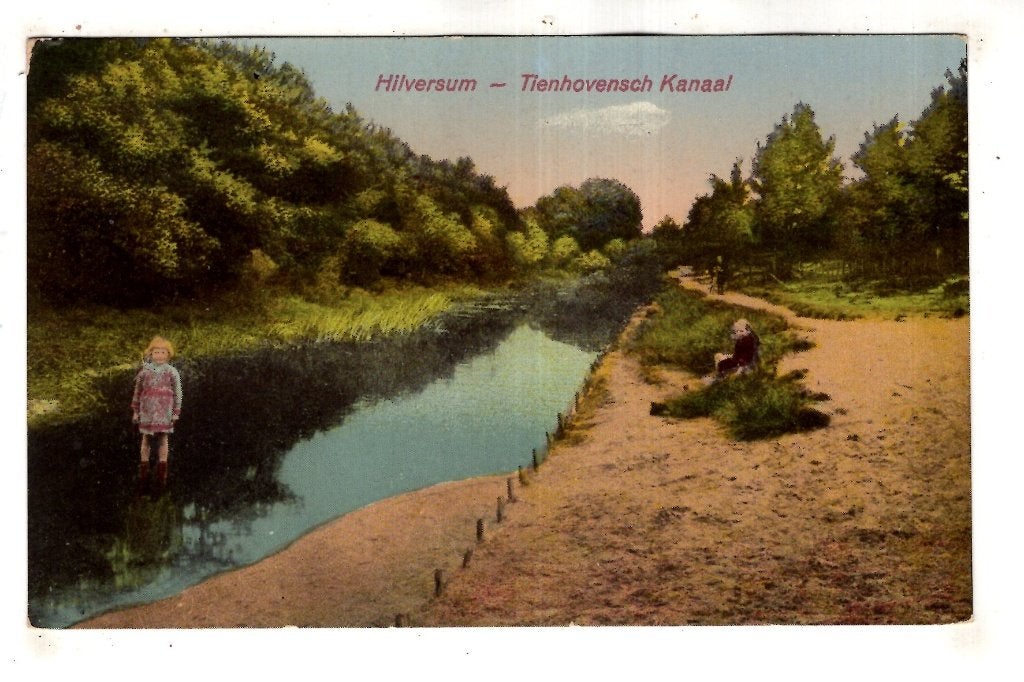 Hilversum  Tienhovenchekanaal  1928, Verzamelen, Ansichtkaarten | Nederland, Verzenden, 1920 tot 1940, Gelopen, Noord-Holland