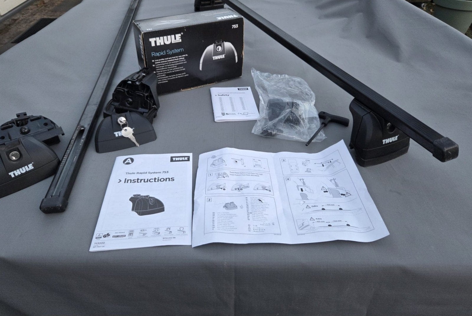 Thule Rapid System 753 dakdragerset, Auto diversen, Dakdragers, Gebruikt, Ophalen