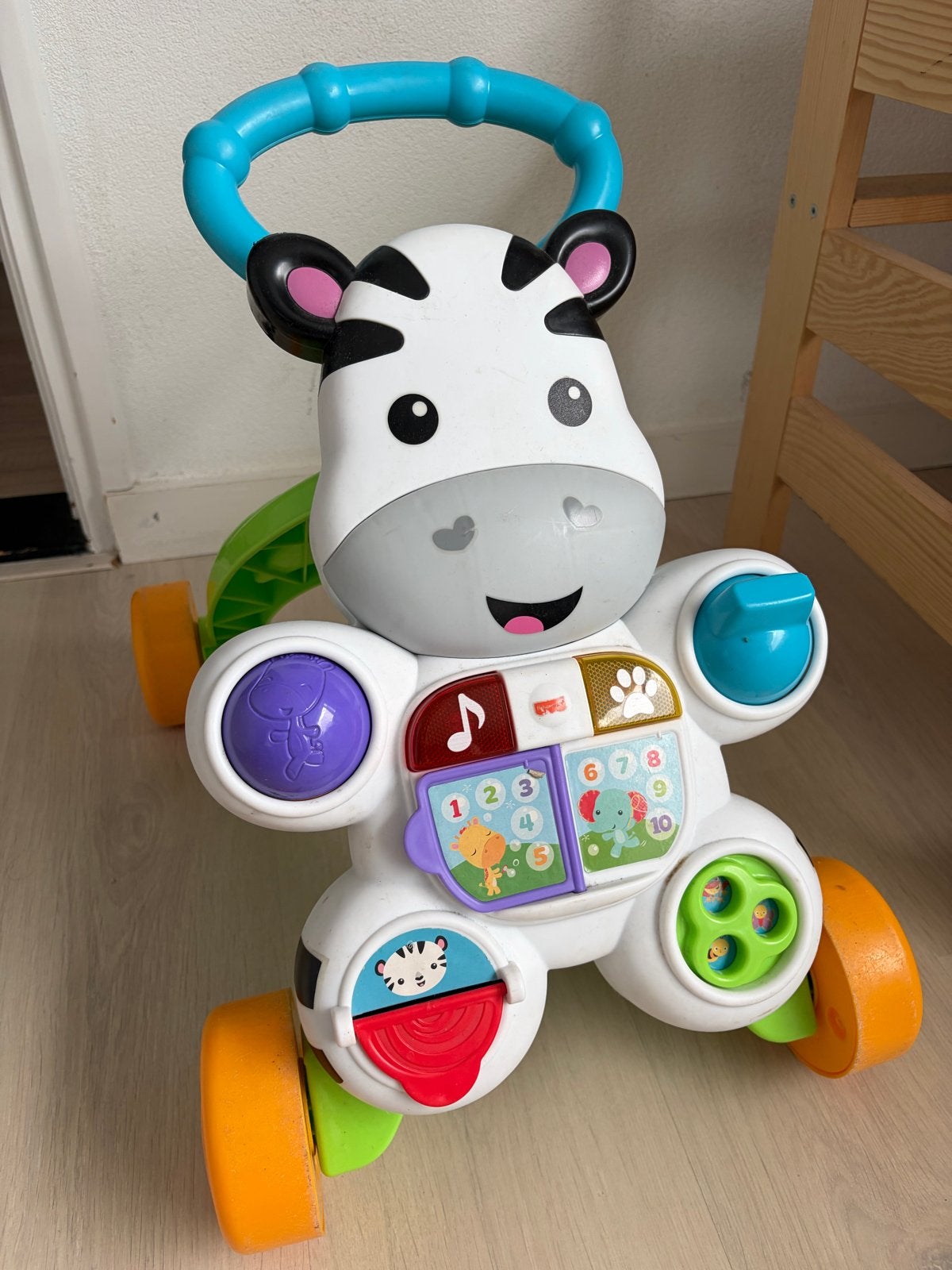 Fisher-Price Zebra Loopwagen - Muziek en Licht, Ophalen, Gebruikt, Overige typen, Met licht