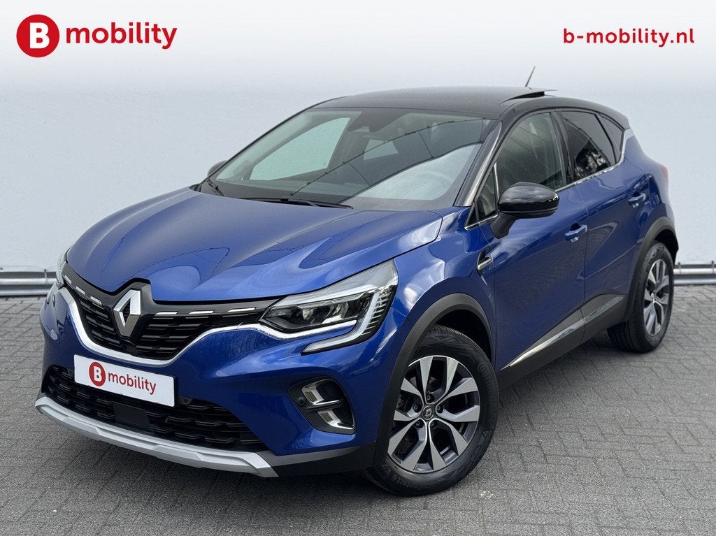 Renault Captur 1.0 TCe 90 Intens Panoramadak 43.000KM! | Ach, Auto's, Renault, Voorwielaandrijving, Gebruikt, Blauw, Leder en Stof