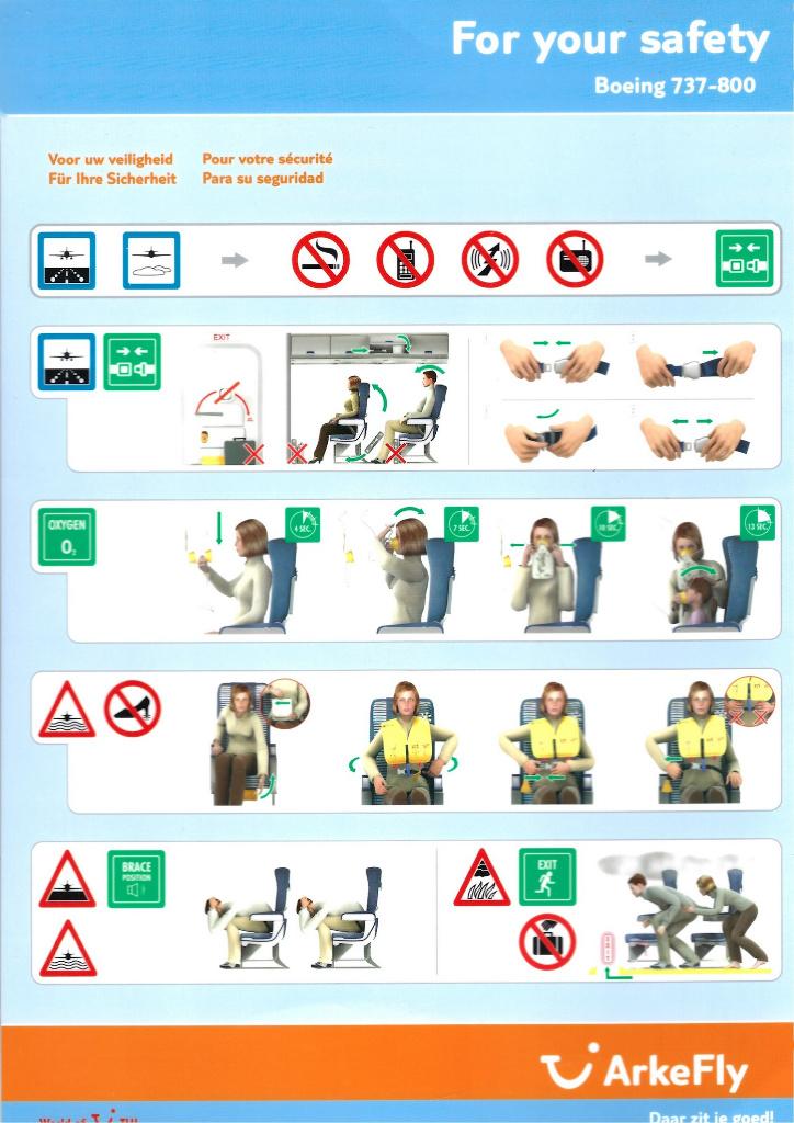 Safety Card - Tui Boeing 737-800, Ophalen of Verzenden, Zo goed als nieuw, Kaart, Foto of Prent