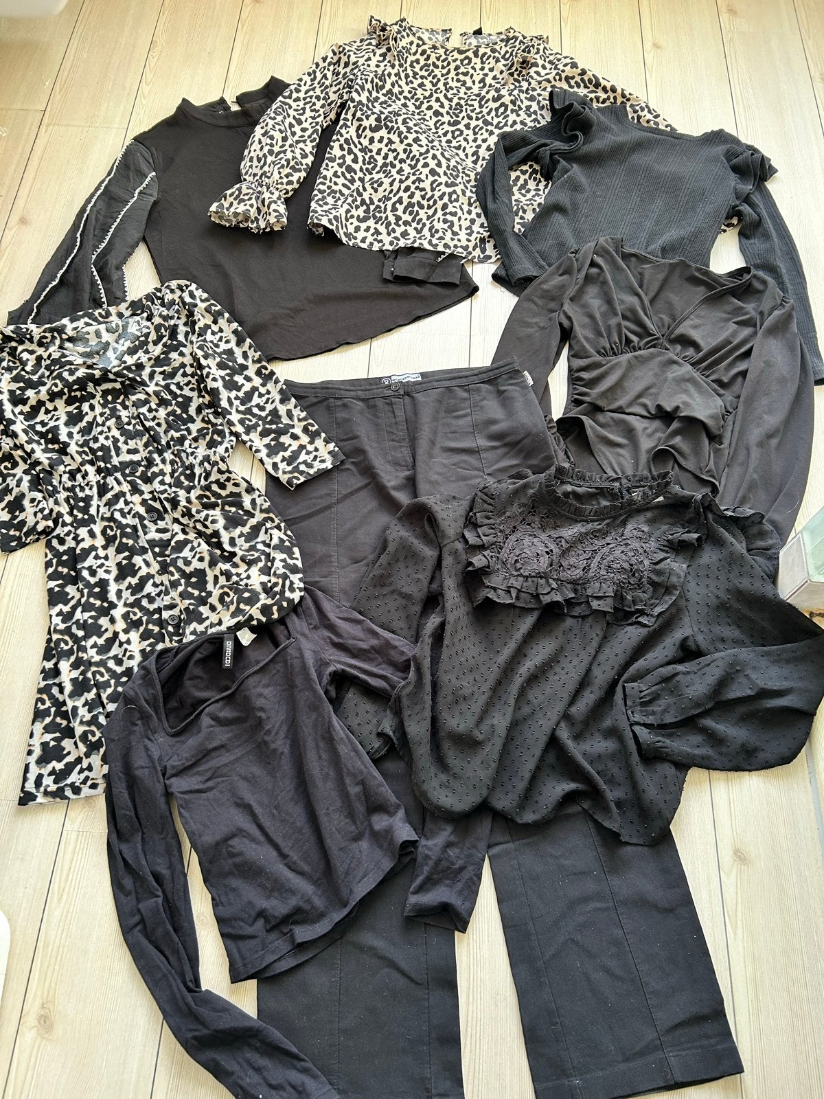 Dameskleding pakket maat S m 170 176 zwart blouse wide leg, Ophalen of Verzenden, Zo goed als nieuw