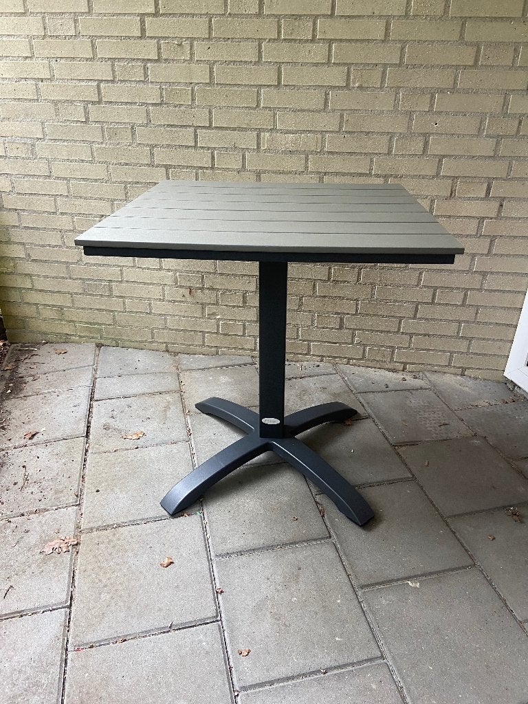 Bistrotafel 70cm, Ophalen, Zo goed als nieuw, Rechthoekig, Aluminium