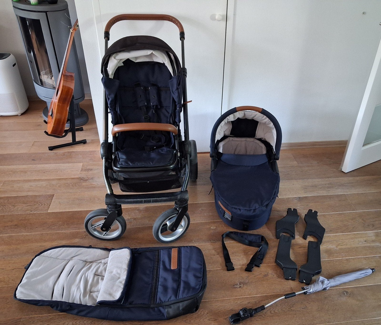 Kinderwagen Mutsy Evo Urban Nomad 3 in 1, Kinderen en Baby's, Kinderwagens en Combinaties, Gebruikt, Mutsy, Verstelbare duwstang