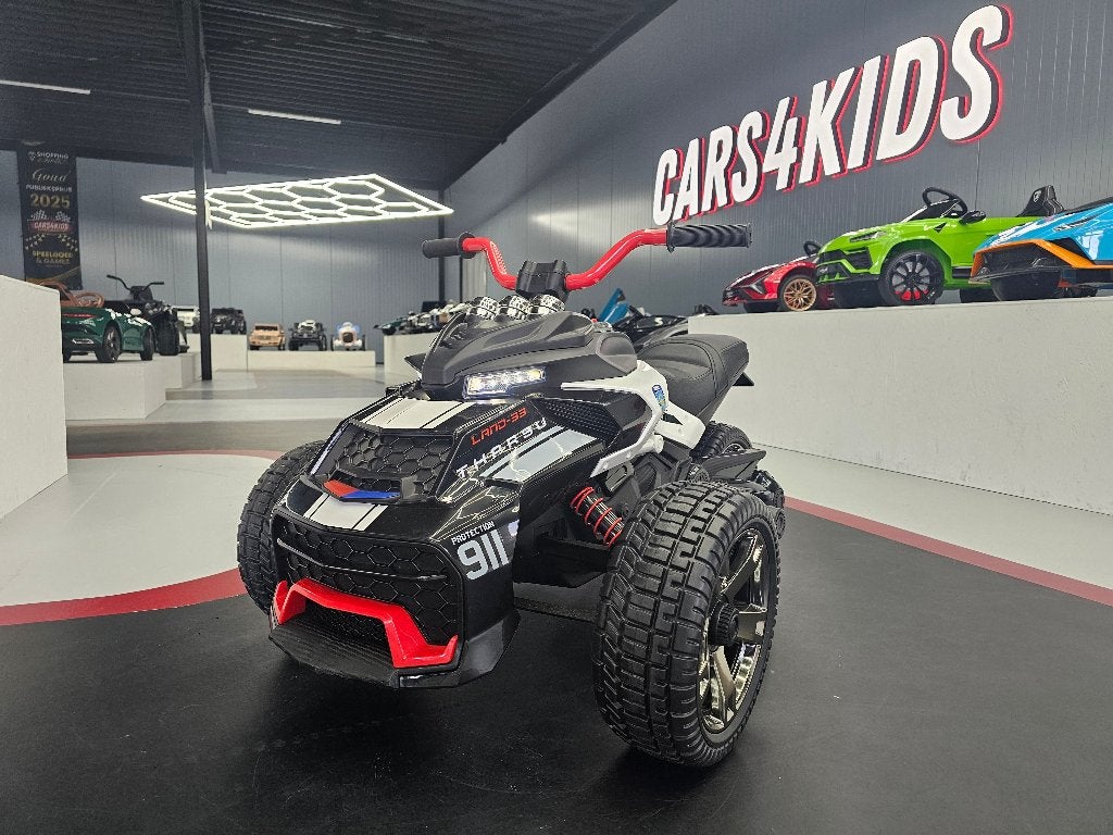Kindermotor Spyder politie - 24 volt - leren zit, Kinderen en Baby's, Ophalen of Verzenden, Nieuw, Afstandsbediening