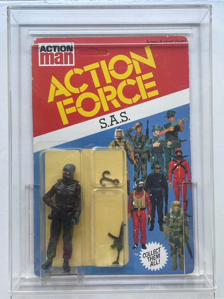 Action Force Squad Leader SAS moc met acryl case, Verzamelen, Poppetjes en Figuurtjes, Ophalen of Verzenden, Gebruikt