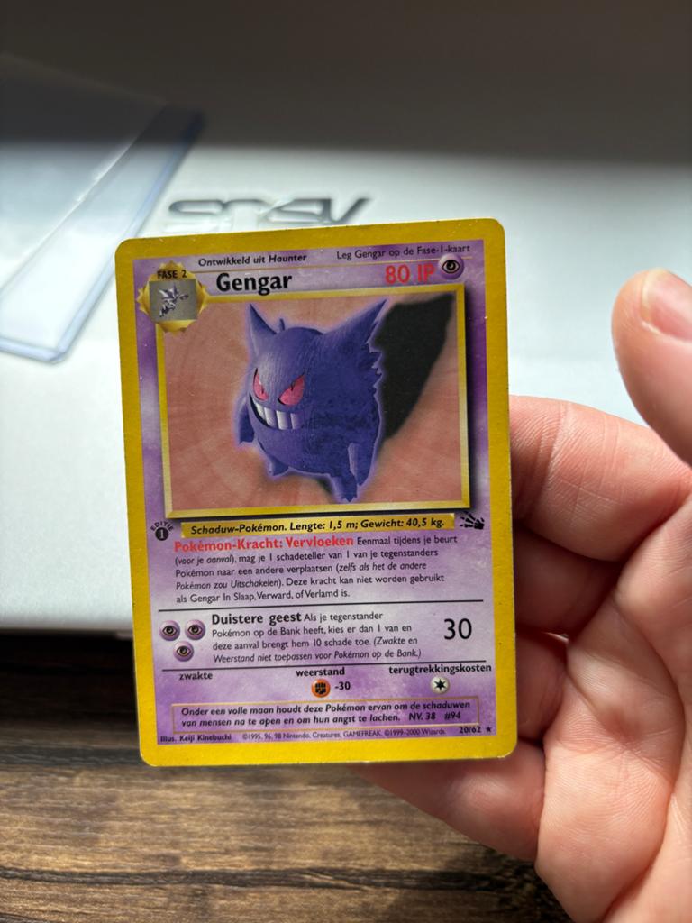 Gengar non-holo Fossil 1st edition Nederlands (20/62), Ophalen, Gebruikt, Losse kaart