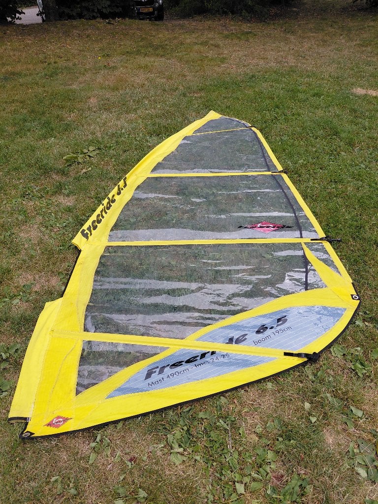 Freeride 6.5 surfzeil, Watersport en Boten, Windsurfen, Ophalen, Gebruikt, Zeil, 5 tot 6.5 m²