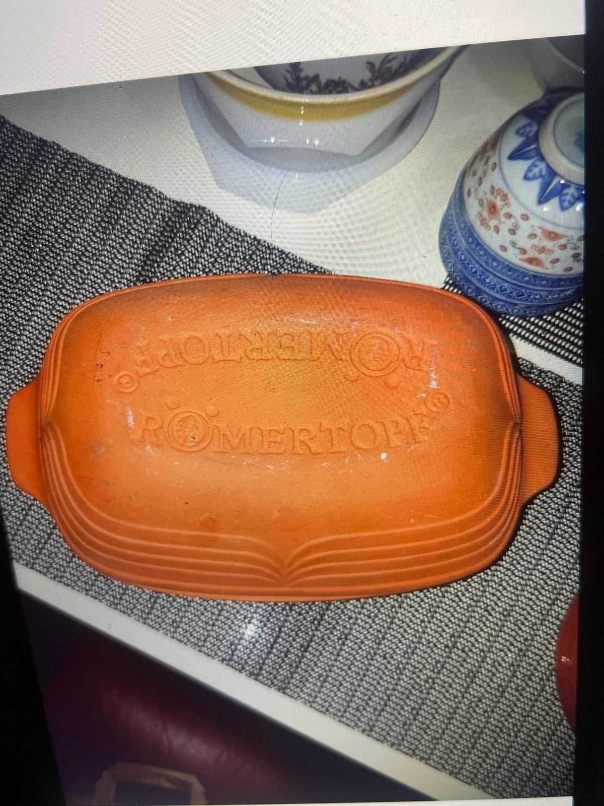 Römertopf Ovenschaal - Terracotta Braadpan, Ophalen, Steen/keramiek, Overige merken, Oranje