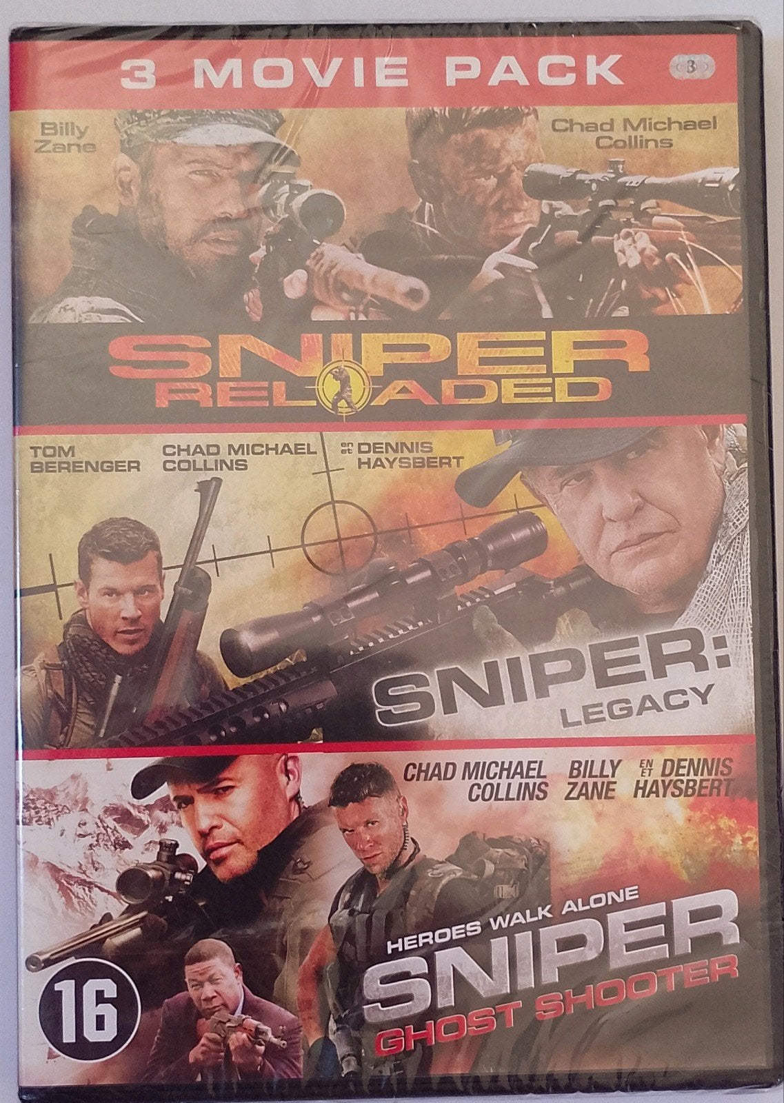 3 films: Sniper Reloaded, Sniper: Legacy & Sniper 6 NIEUW, Vanaf 16 jaar, Actie, Ophalen of Verzenden, Nieuw in verpakking
