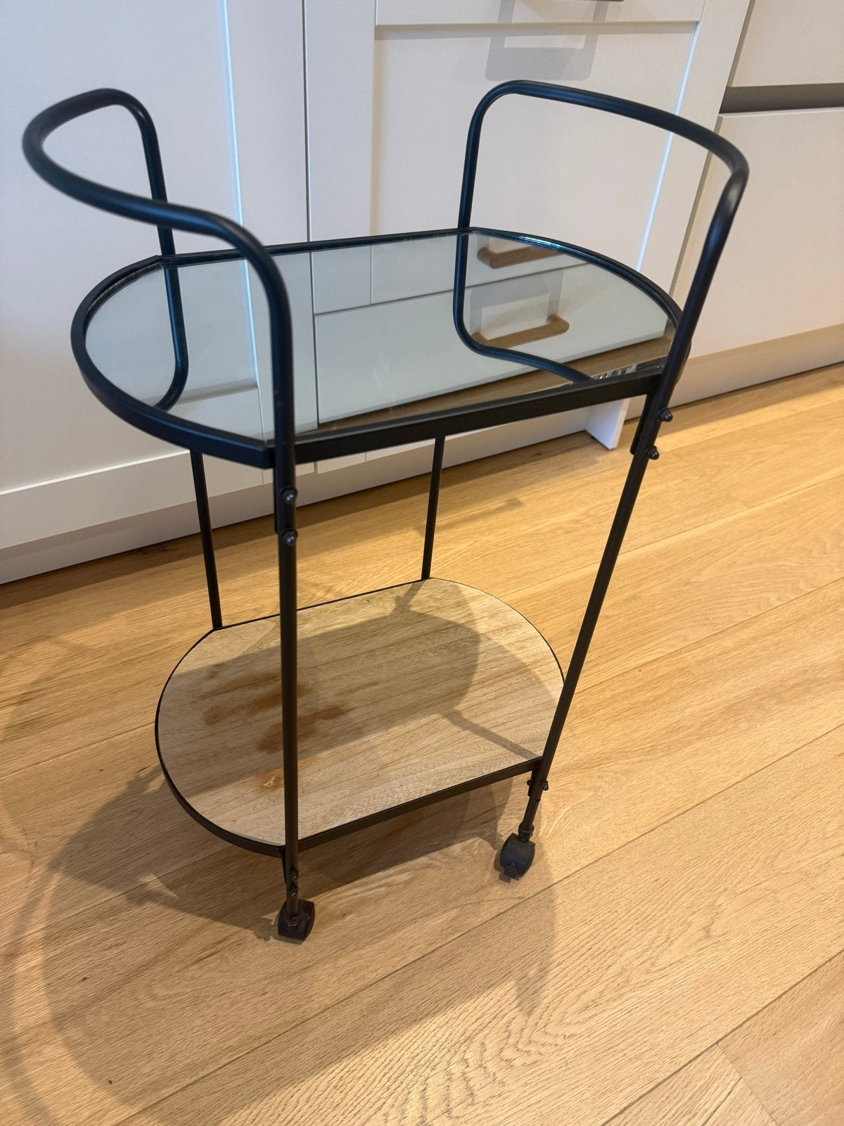 Stijlvolle Keuken Trolley / Cocktail Bar op Wielen, Ophalen, Gebruikt