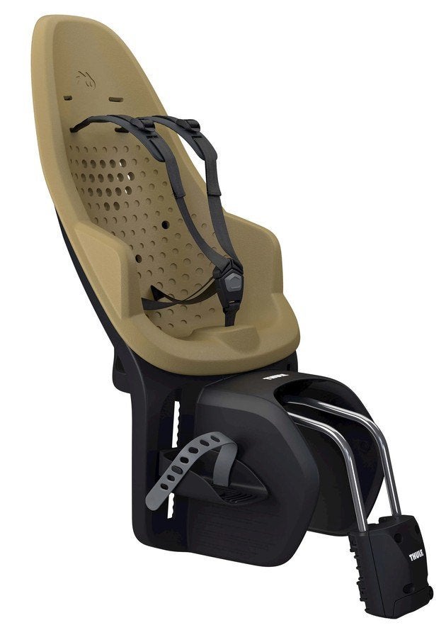 Thule achterzitje Yepp 2 Maxi frame bev. fennel tan, 15 t/m 25 kg, Voetsteuntjes, Nieuw, Ophalen of Verzenden