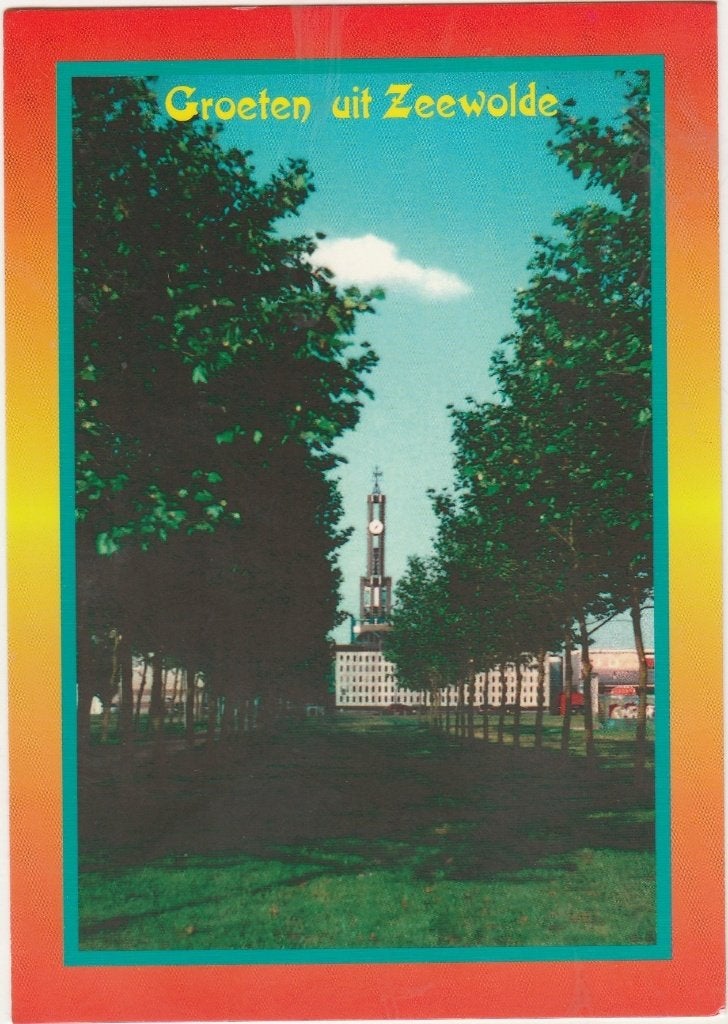 ZEEWOLDE Bomen met Toren Groeten, Verzamelen, Verzenden, 1980 tot heden, Gelopen, Flevoland