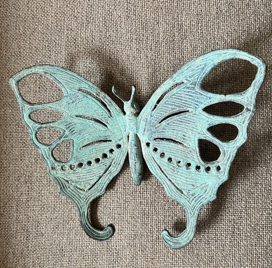 Wandornament bronzen vlinder, Ophalen of Verzenden