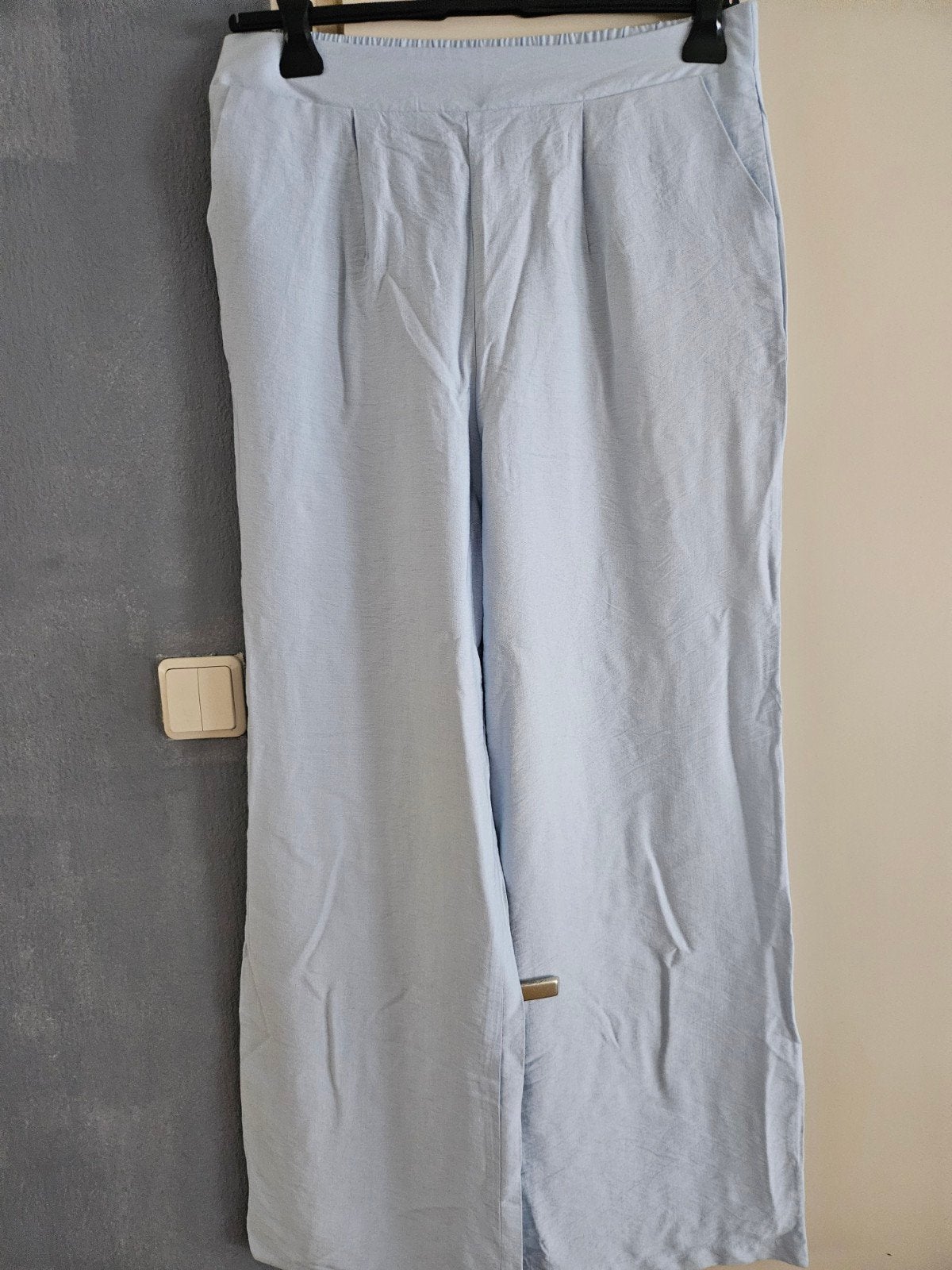 Lichtblauwe wijde broek mt 42/44 Wibra nieuw, Kleding | Dames, Grote Maten, Onbekend, Ophalen of Verzenden, Zo goed als nieuw