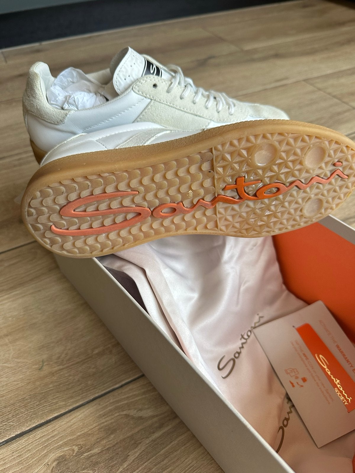 Santoni Sneakers Heren - Zo goed als nieuw, Ophalen of Verzenden, Zo goed als nieuw, Wit, Sneakers of Gympen