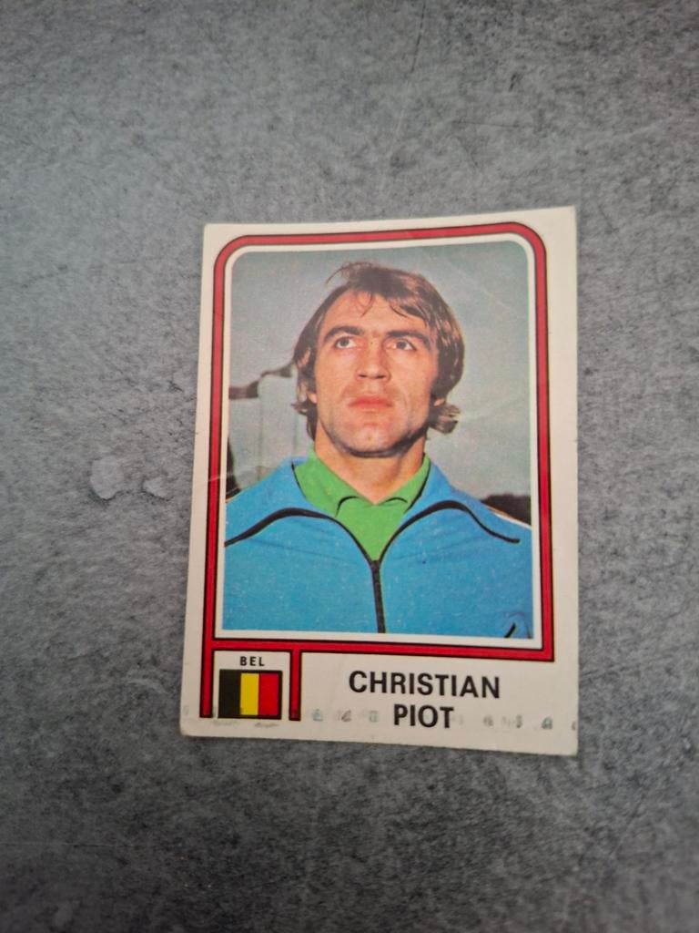 Panini sticker WK 78 Argentina. Christian Piot België., Verzenden, Gebruikt, Sticker