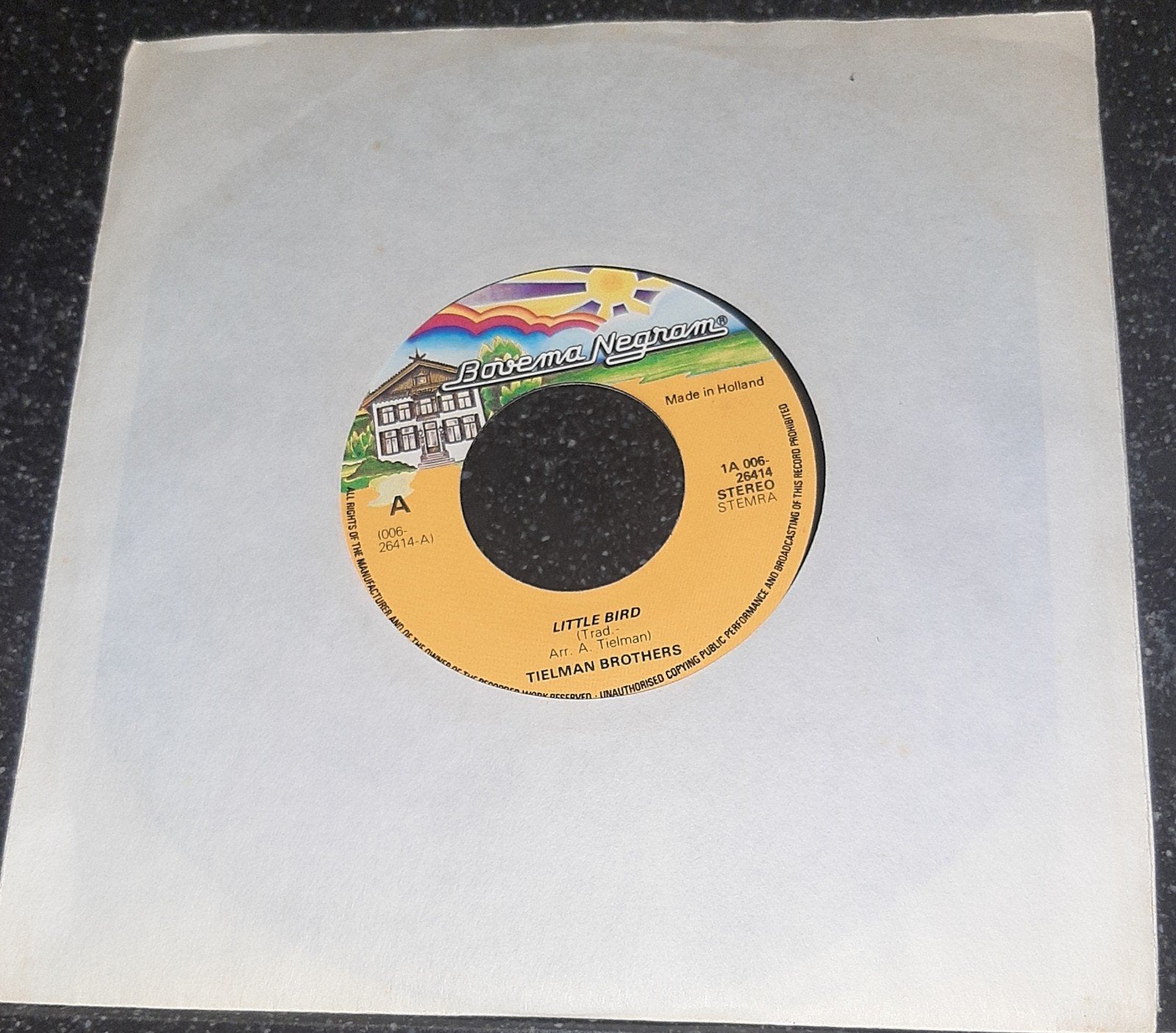 Tielman Brothers little bird/ The Motions wasted words, Ophalen of Verzenden, Zo goed als nieuw, 7 inch, Pop