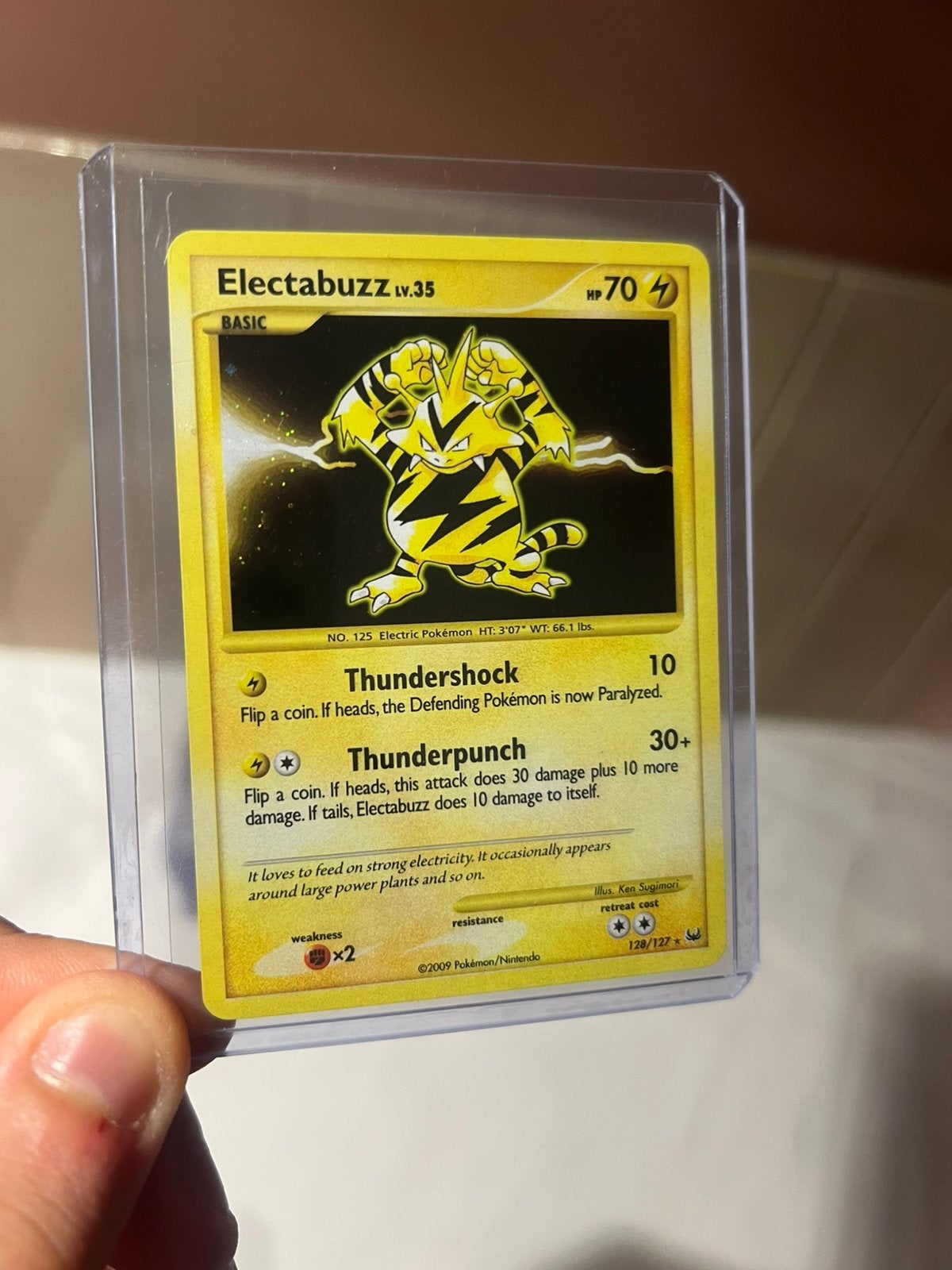 Pokemon kaart Electabuzz #128 holo, Ophalen of Verzenden, Zo goed als nieuw