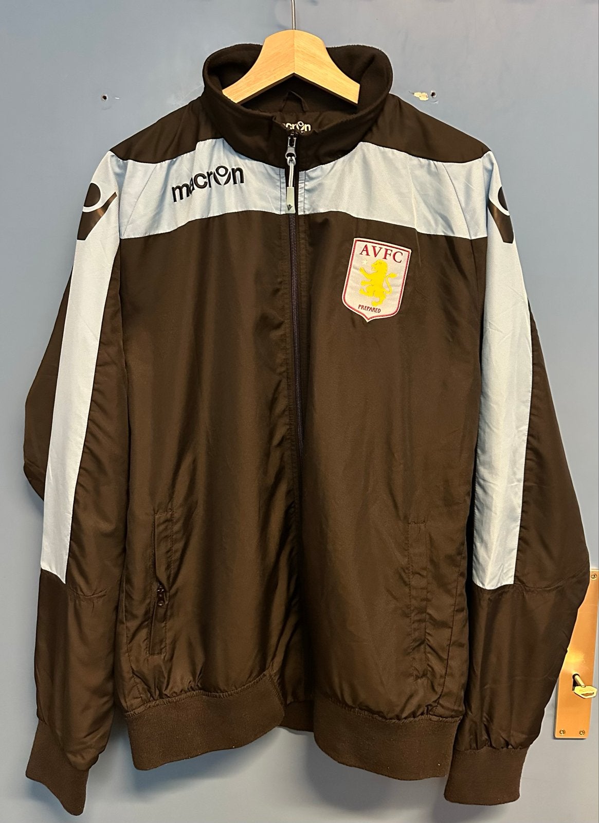 Vintage Macron Aston Villa FC Trainingsjack - Maat XL, Verzenden, Gebruikt