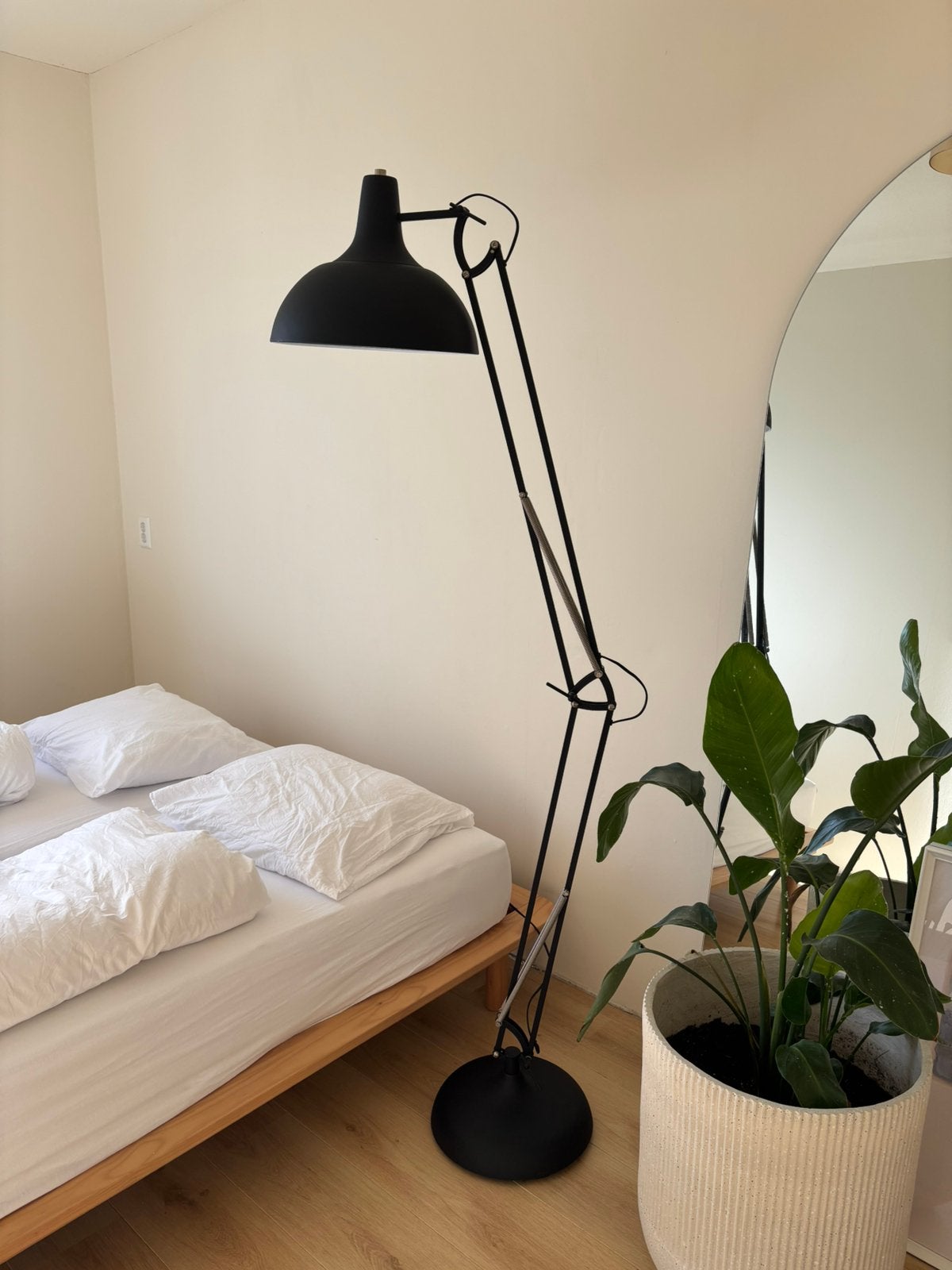 Antraciete vloerlamp, Ophalen, Zo goed als nieuw, Metaal, 150 tot 200 cm