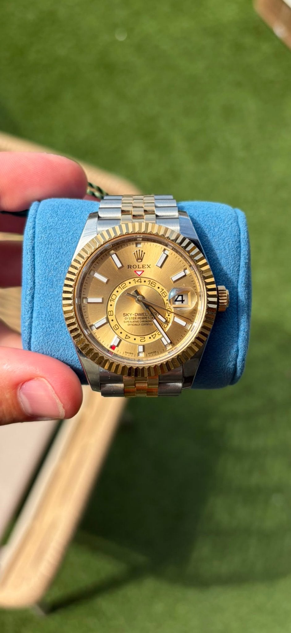 Rolex Sky-Dweller Goud/Staal - Nieuw open kaart 326933, Sieraden, Tassen en Uiterlijk, Horloges | Heren, Ophalen, Staal, Rolex