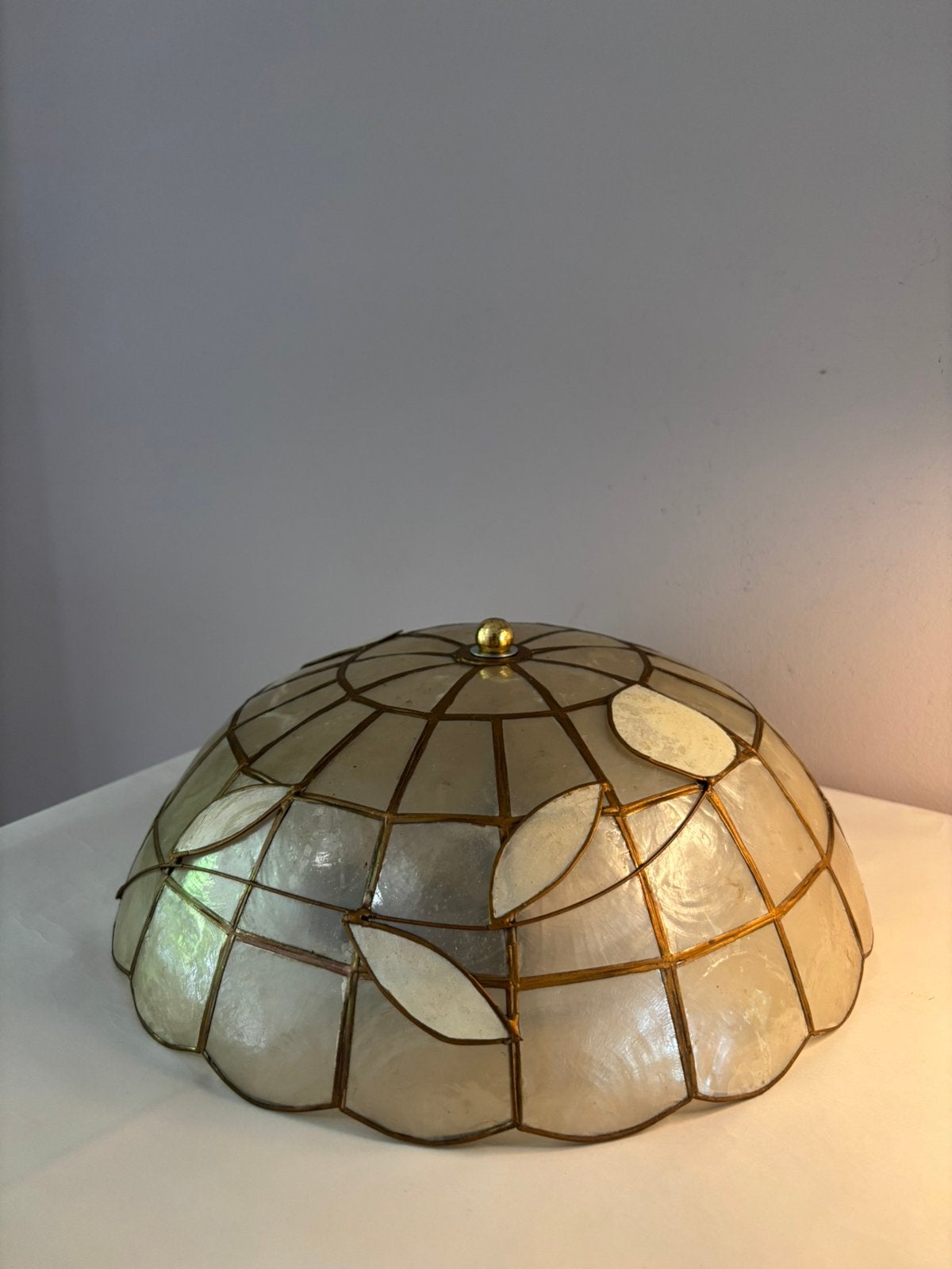 Vintage Capiz plafondlamp, Ophalen
