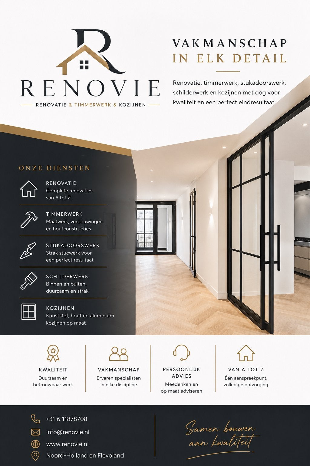 RENOVIE | Aannemer en Specialist in kozijnen, Renovatie, Garantie