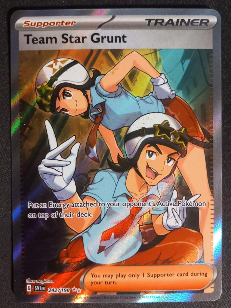 Team Star Grunt 242/198 Scarlet & Violet Full Art Excellent, Verzenden, Zo goed als nieuw, Losse kaart, Foil