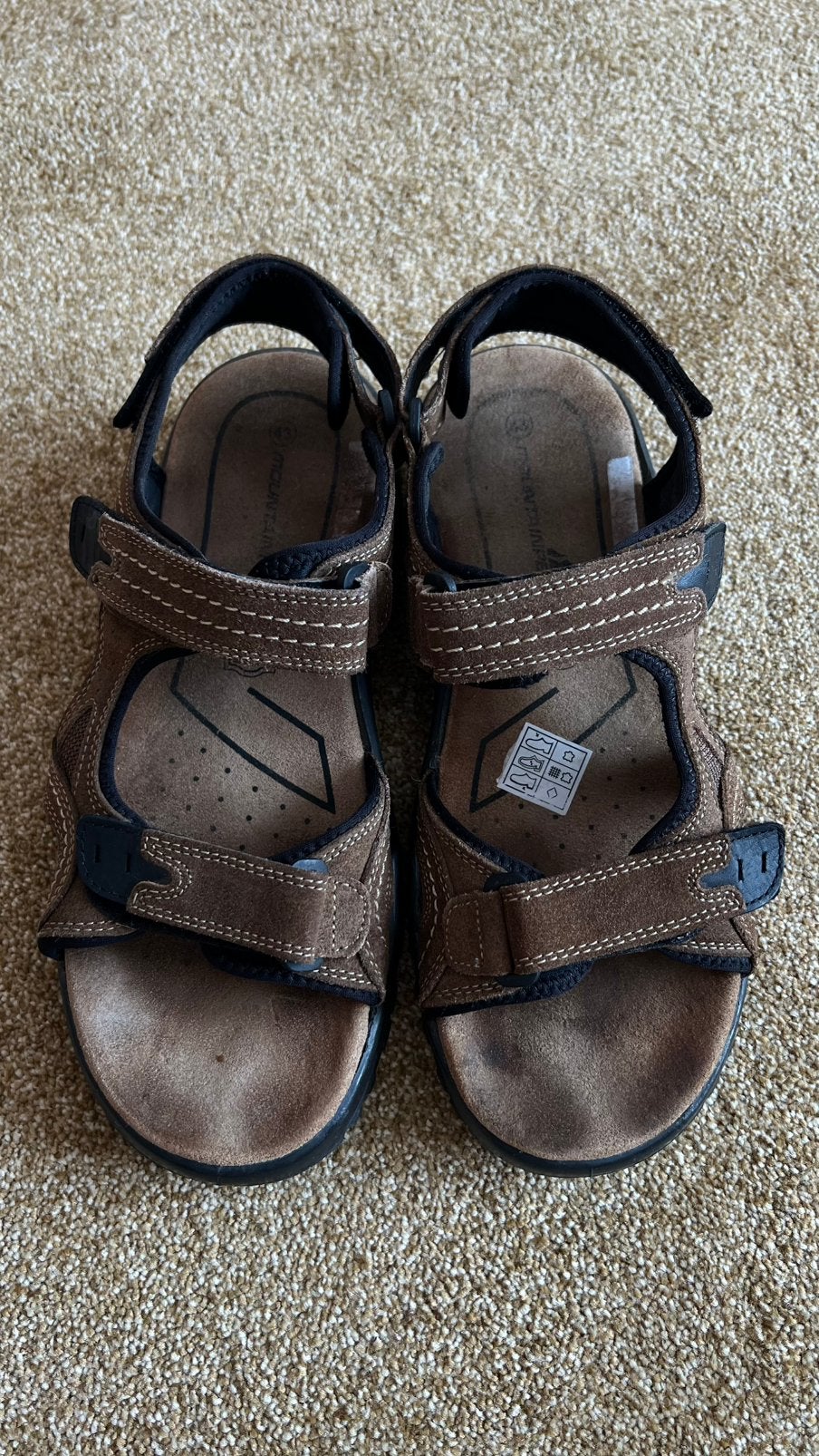 Herensandalen maat 43, Sandalen, Bruin, Ophalen of Verzenden, Gedragen