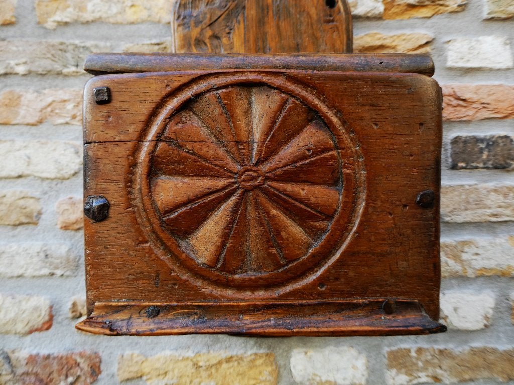 18e Eeuwse Antieke houten zoutbak zoutpot / zoutkist / kist, Ophalen of Verzenden