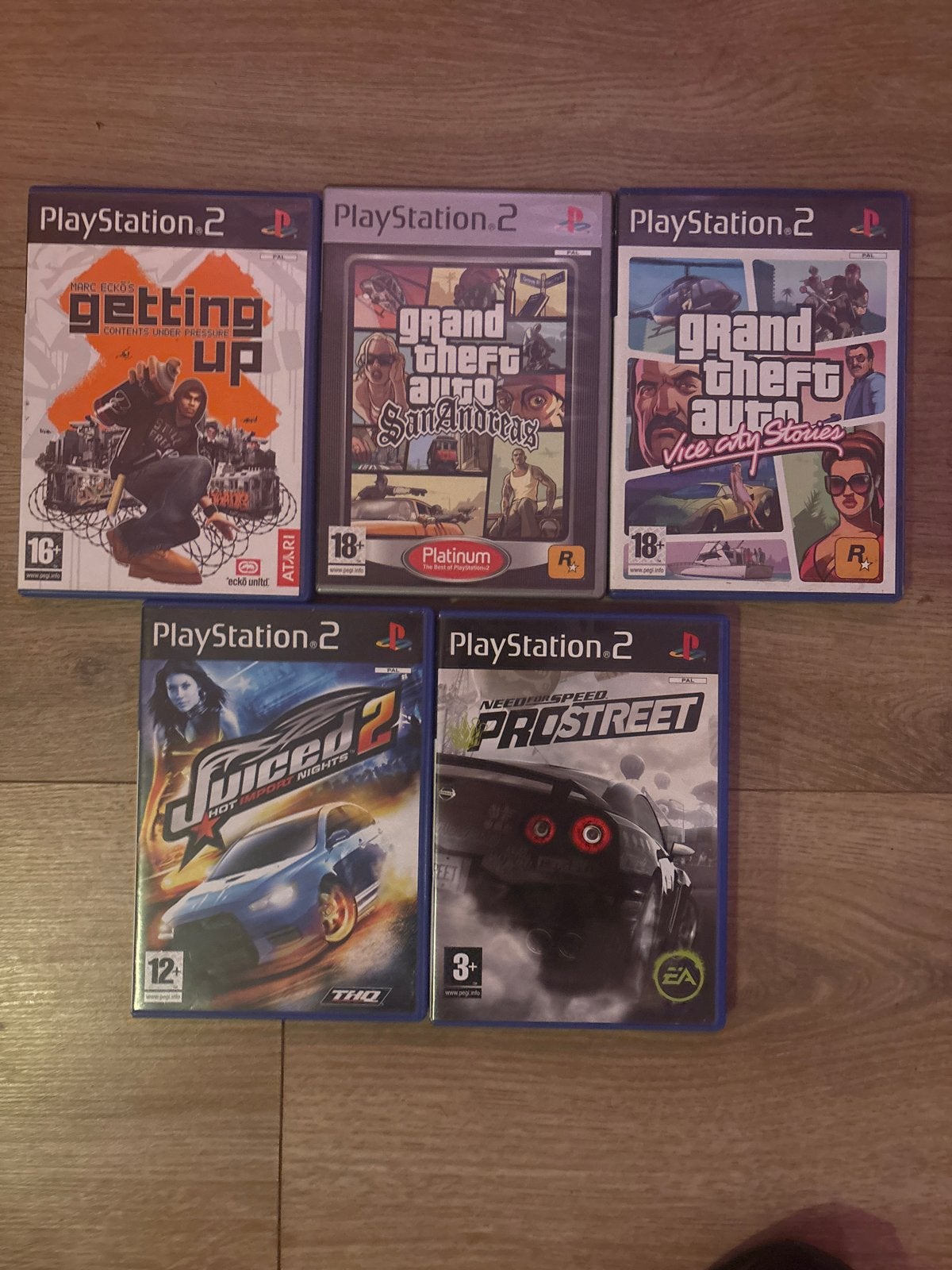 PS2 Games: GTA, Juiced 2, Need for Speed, Getting Up, Spelcomputers en Games, Avontuur en Actie, Gebruikt, Vanaf 18 jaar, 1 speler