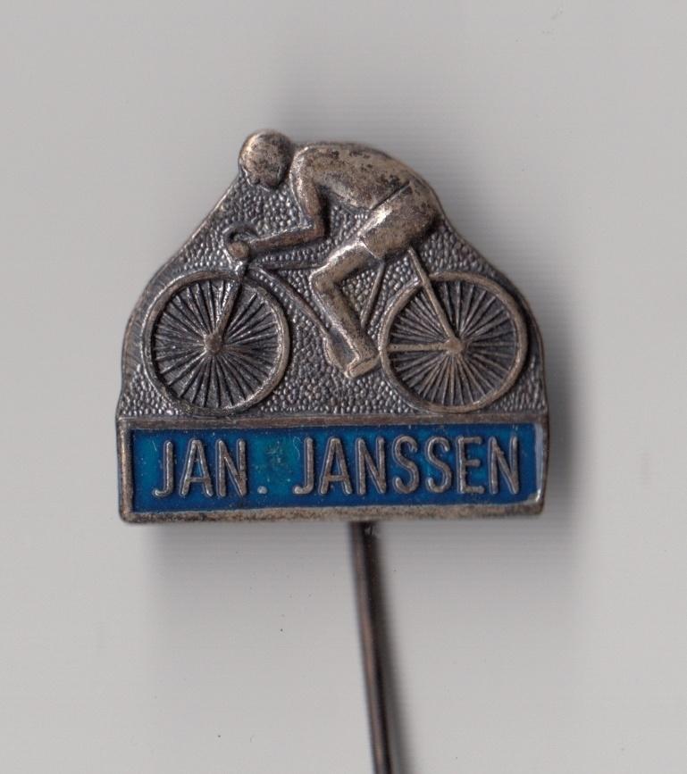 Wielrennen Fiets Jan Janssen speldje, Verzamelen, Gebruikt, Niet vindbaar, Niet vindbaar, Speldje of Pin