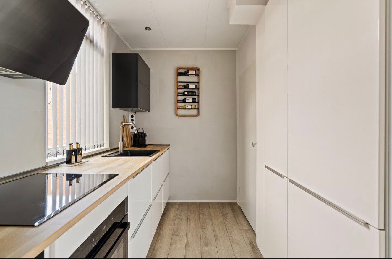 Hoogglans witte keuken incl apparatuur, Ophalen of Verzenden, Zo goed als nieuw, Wit