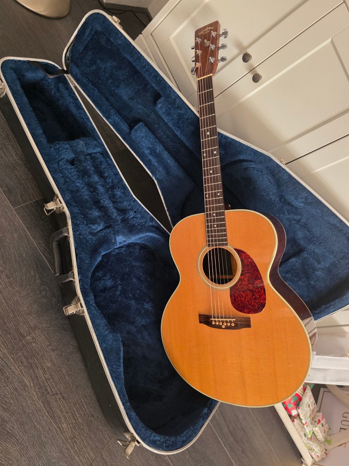 Sigma Gitaar 7 snarige of 6 snaren Japan de DR28J, Ophalen of Verzenden, Zo goed als nieuw, Western- of Steelstringgitaar, Met koffer