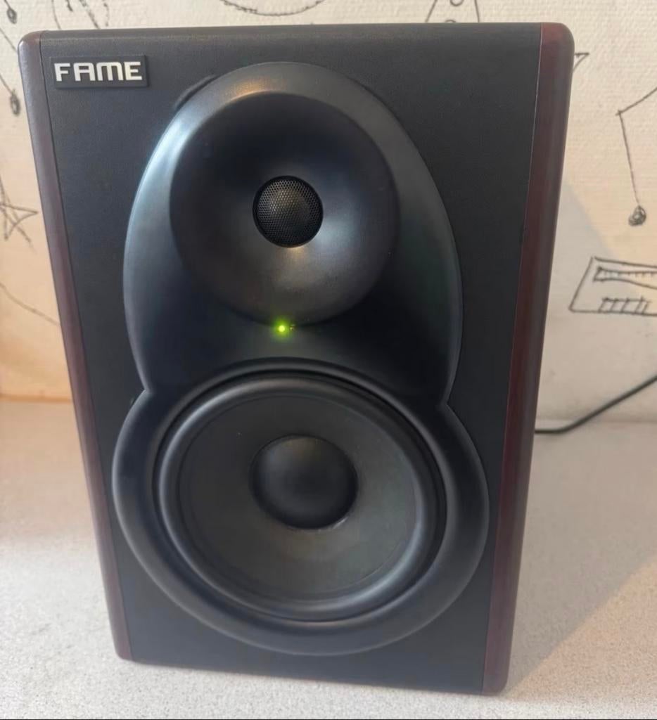 Fame 5080 AM Studiomonitoren met Monitor Stands DB 042, Audio, Tv en Foto, Luidsprekers, Gebruikt, Front, Rear of Stereo speakers